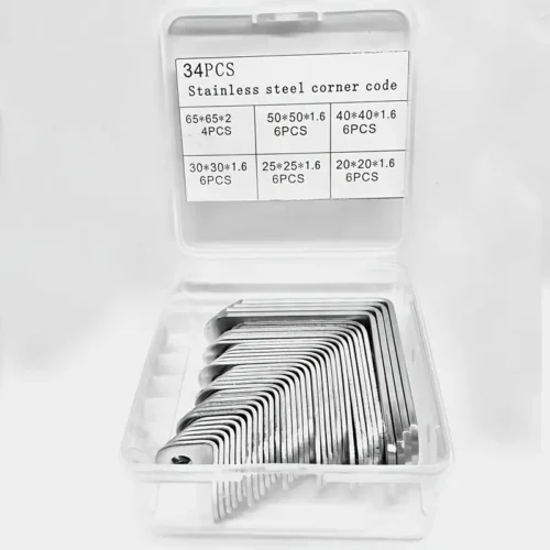 34pcs Heavy-Duty L-Shaped Brackets