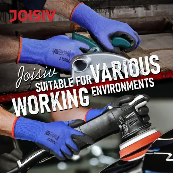 12 Pairs PU Work Gloves - Nitrile Coated